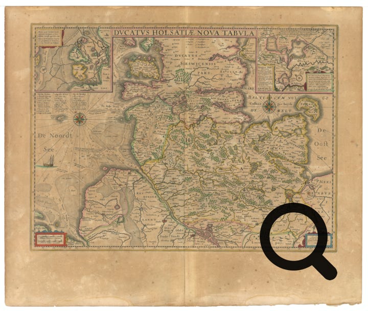Karte Holsatia 1645